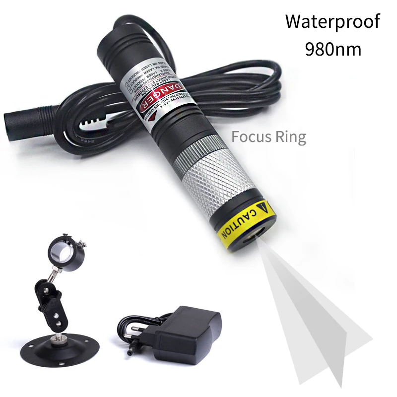 Регулируемый фокус D20X90 мм 980 нм ИК-лазер с перекрестной линией 50 мВт Лазерный