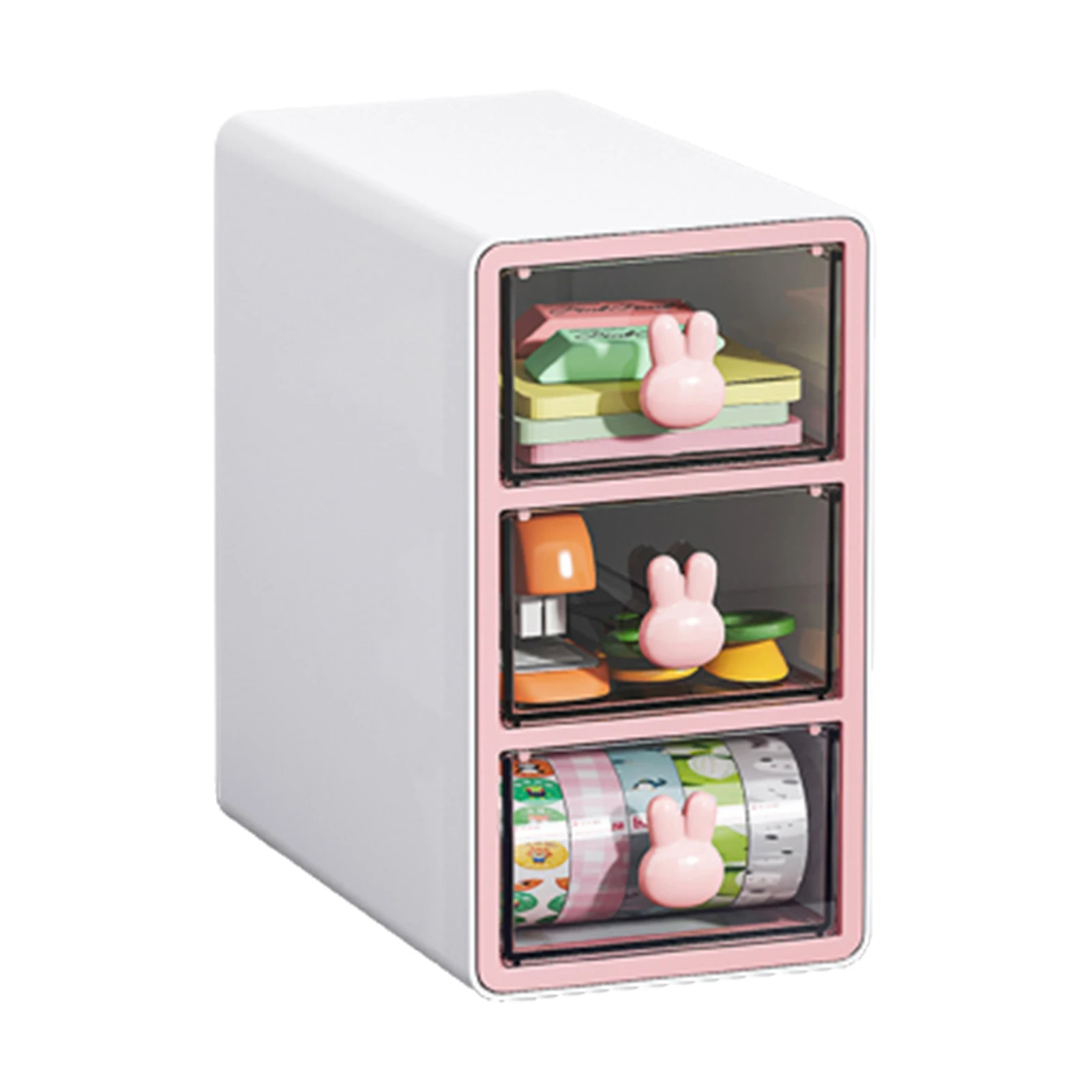 

Clear Storage Box Drawers Caddy Clothes Storage Boxes Desk Organizer for Skin Care Brushes Eyeshadow Lotions
