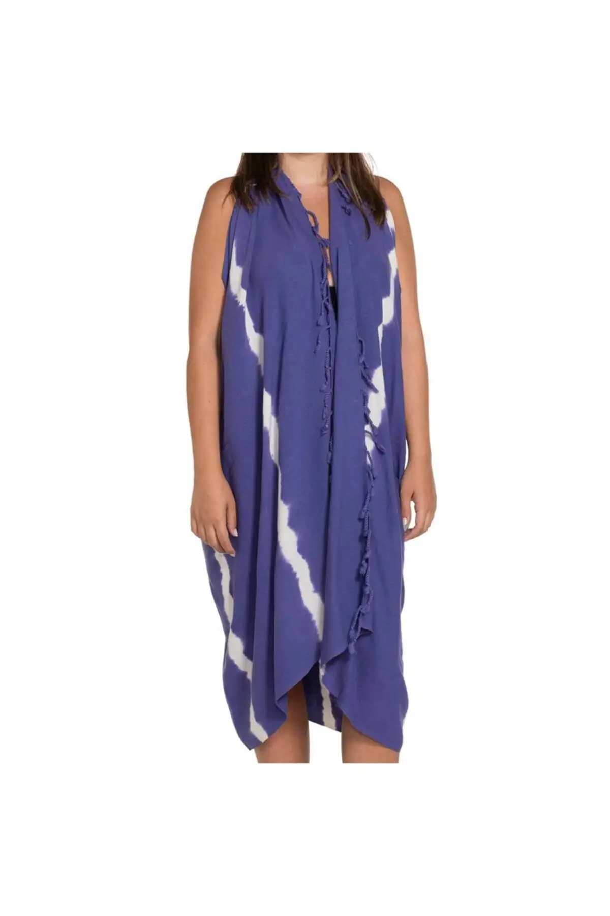 

Women's Pareo Tie Dyeing Hand-Woven Bamboo Beach Dress Swimwear Cover Up Dress Sexy Tunic Suit Beachwear