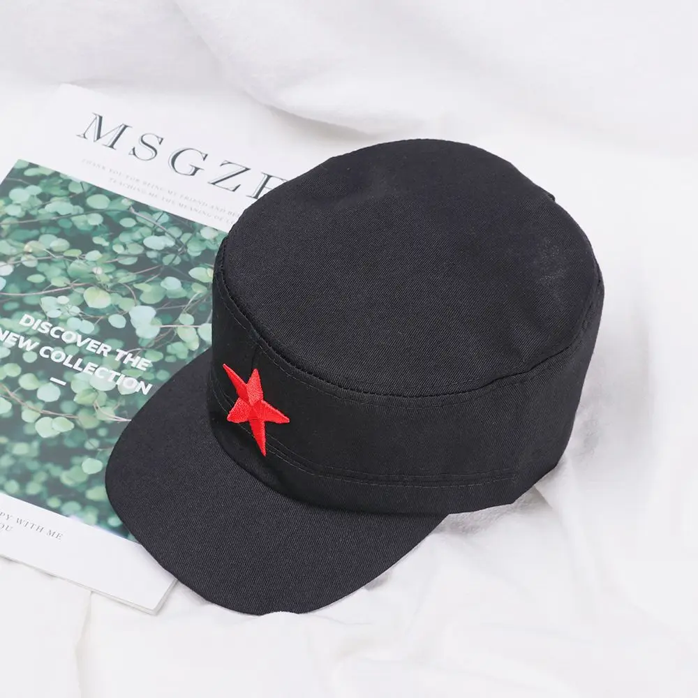 

Casual Sports Classic Unisex Cotton Sun Hats Red Star Plain Cap Army Hat