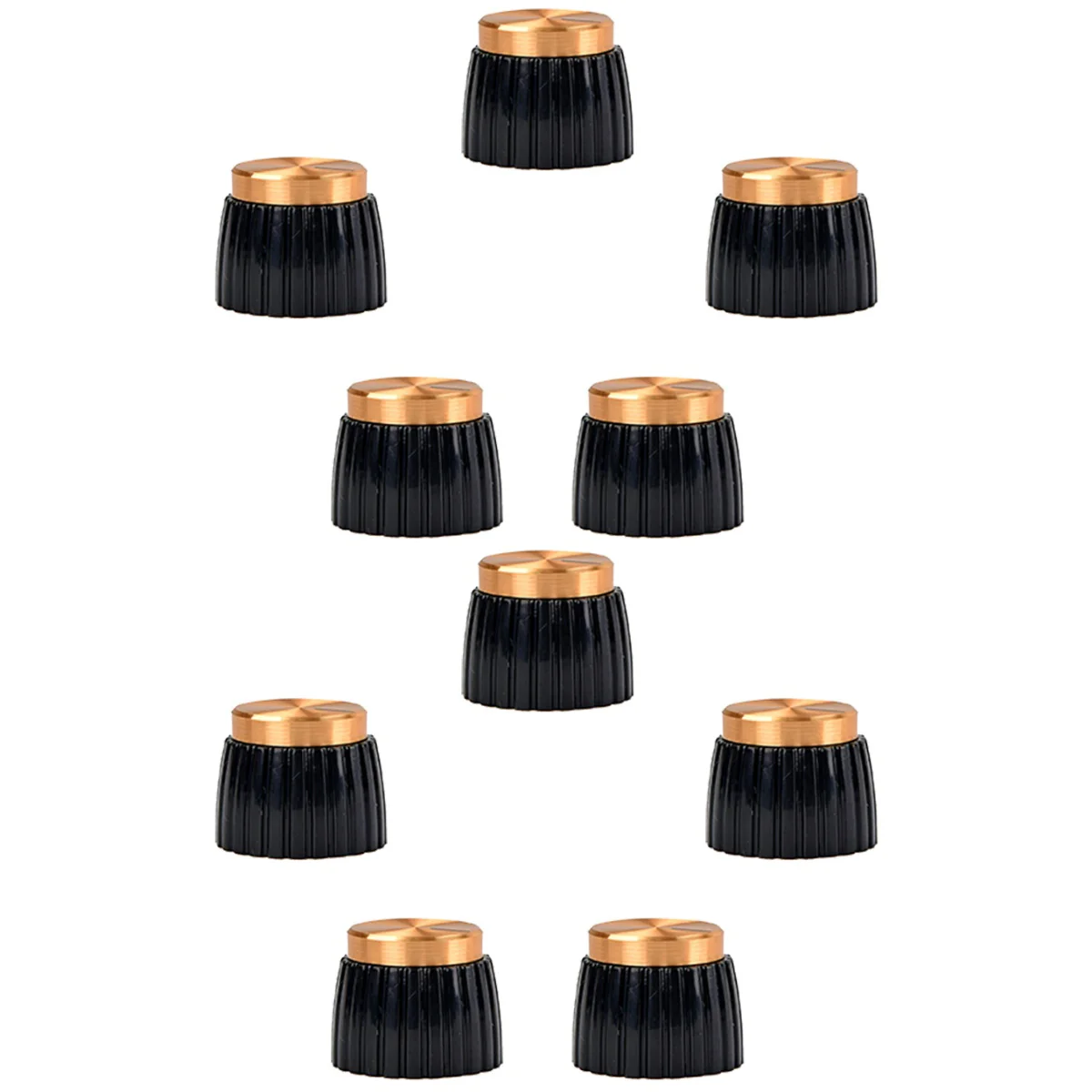 

10 pcs Guitar AMP Amplifier Knobs Gold Push On Knobs fits