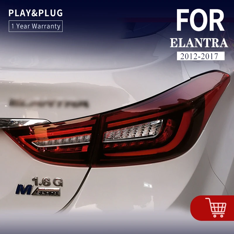 

Автомобильные задние фонари для Hyundai ELANTRA 2012-2017 светодиодный светодиодные дневные ходовые огни, подвижный сигнал поворота, стоп-сигнал, задн...