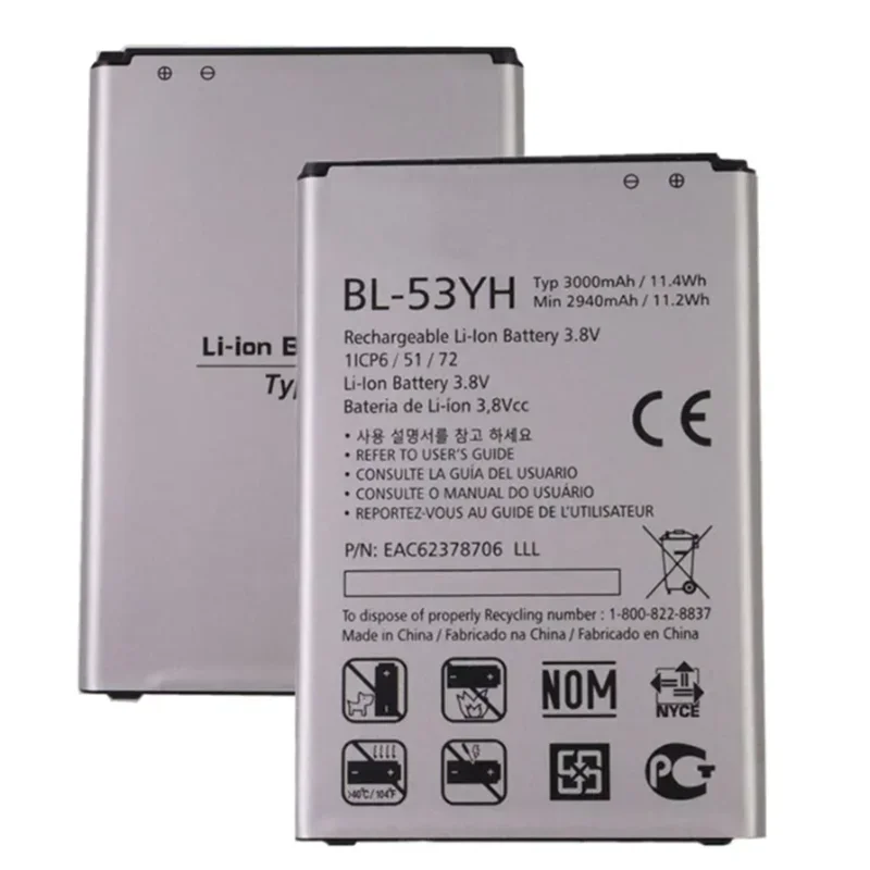 100% емкость 50 г BL53YH аккумулятор для телефона LG G3 VS985 D859 D858 D857 D855 D851 D850 D830 F470 F460 F400 F400L