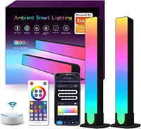 smart rgb led light bars night light with tuya app remote control music sync backlights for tv pc gaming room bedroom decoration