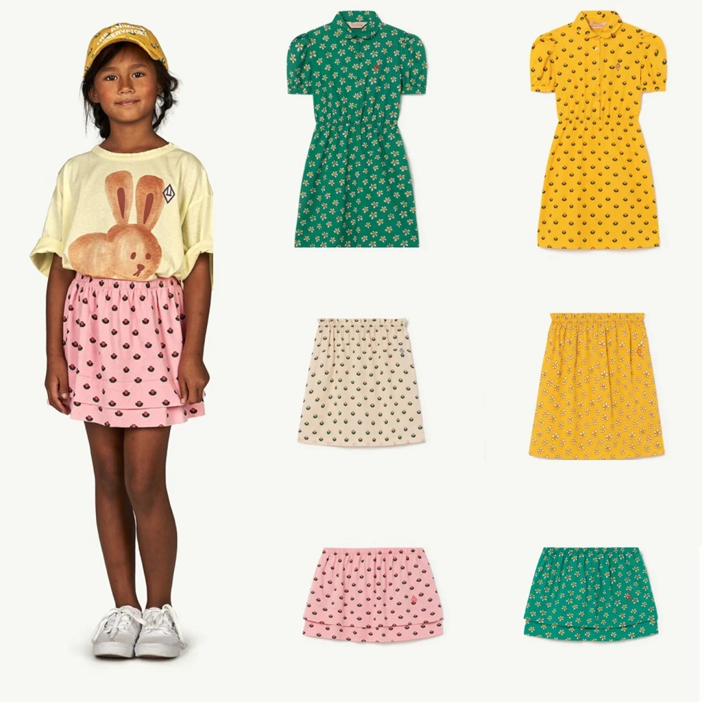 

Jenny & Dave, Новинка лета 2023, детская одежда, популярная серия, платье с принтом водяных лилий для девочек, полуюбка для девочек