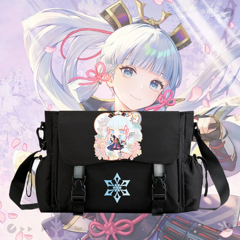 

Anime Game Genshin Impact Keqing Ganyu Ayaka Unisex Travel Portable Simple Printed Envelope Oxford Spun One Shoulder Bag Gift