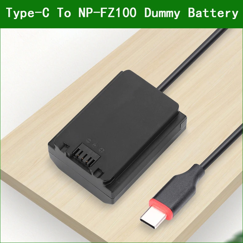 

AC-FZ100 PD USB Type-C NP-FZ100 Dummy Battery Power Adapter DC coupler For Sony a1 a6600 a7C a7 III a7R III a7R IV a7S III a9