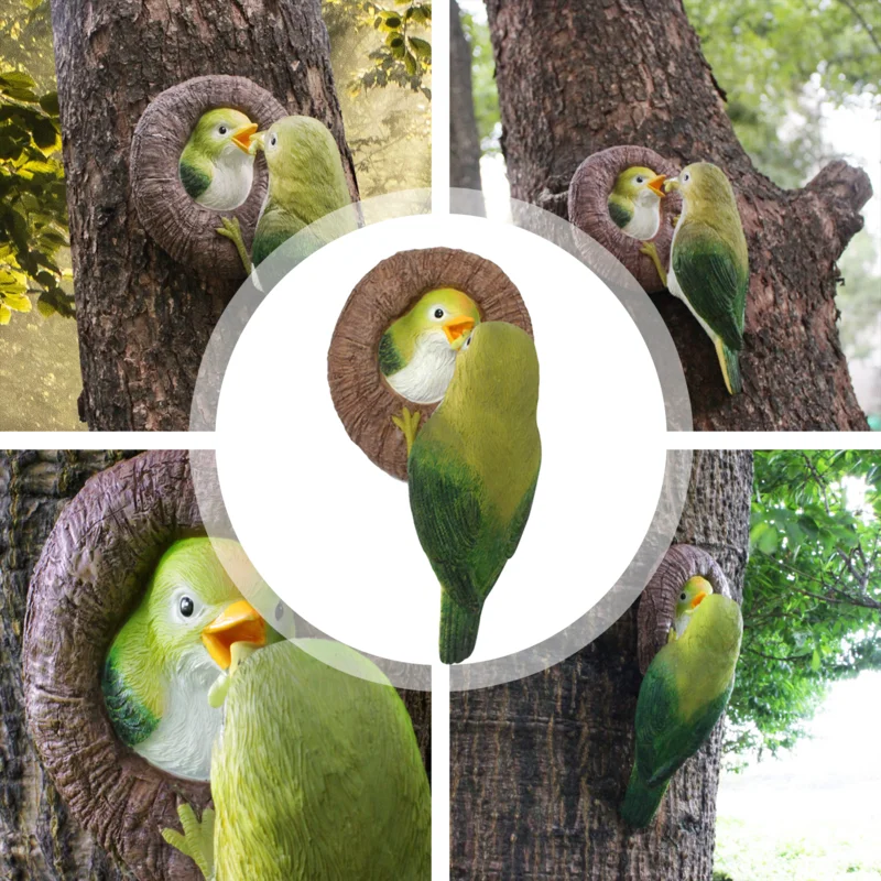 

Креативные украшения для кормления птиц, подвешиваемые украшения для кормления птиц с винтами, полимерные фигурки для кормления птиц, статуэтка для спальни, комнаты