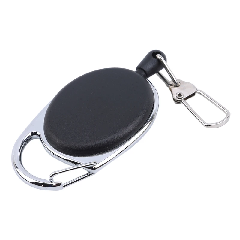

Key Rings Retractable Zinc Alloy ABS Plastic Lanyard Keychain High Quality Wire Rope Buckle Car Decoration