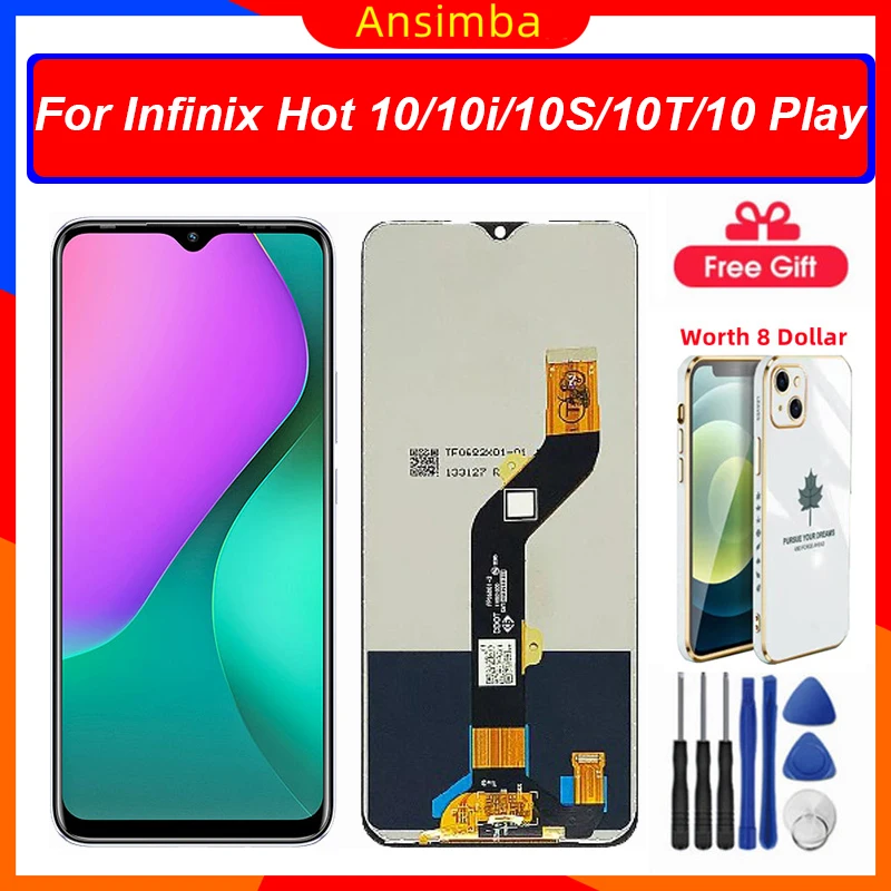 

LCD For Infinix Hot 10/Hot 10 Play/Hot 10 Lite/Hot 10i/Hot 10s/Hot 10T LCD Display Touch Screen Digitizer Assembly Replacement