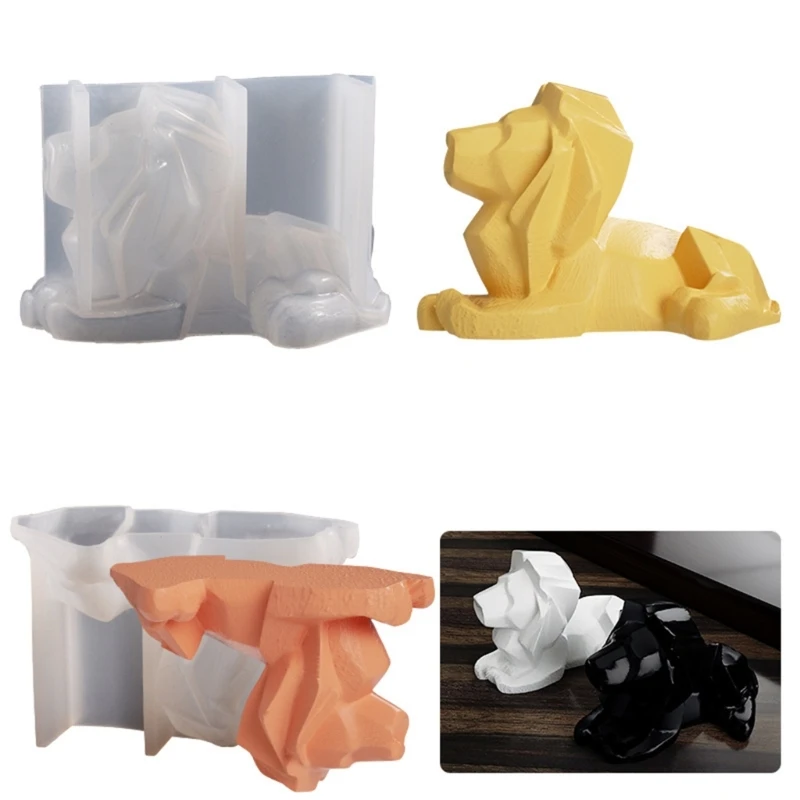 

3D Lion Candle Mold Animal Silicone Resin Mold Aromatherapy Candle Mold Ornaments Mold for DIY Crafts Home Decors