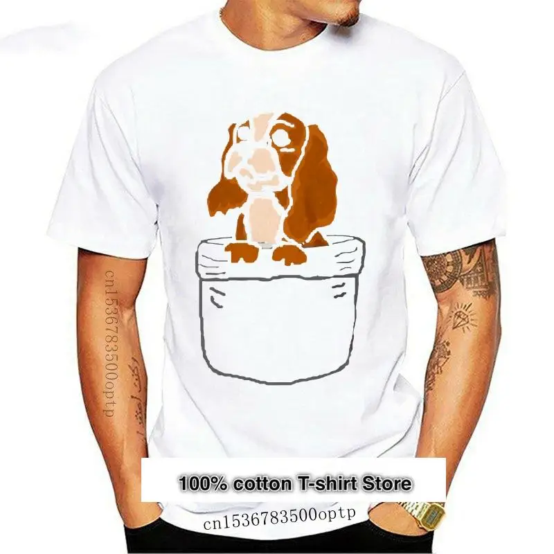 

Camiseta con estampado de perro Cavalier King Charles Spaniel para hombre y mujer, ropa para parte superior masculina, nueva