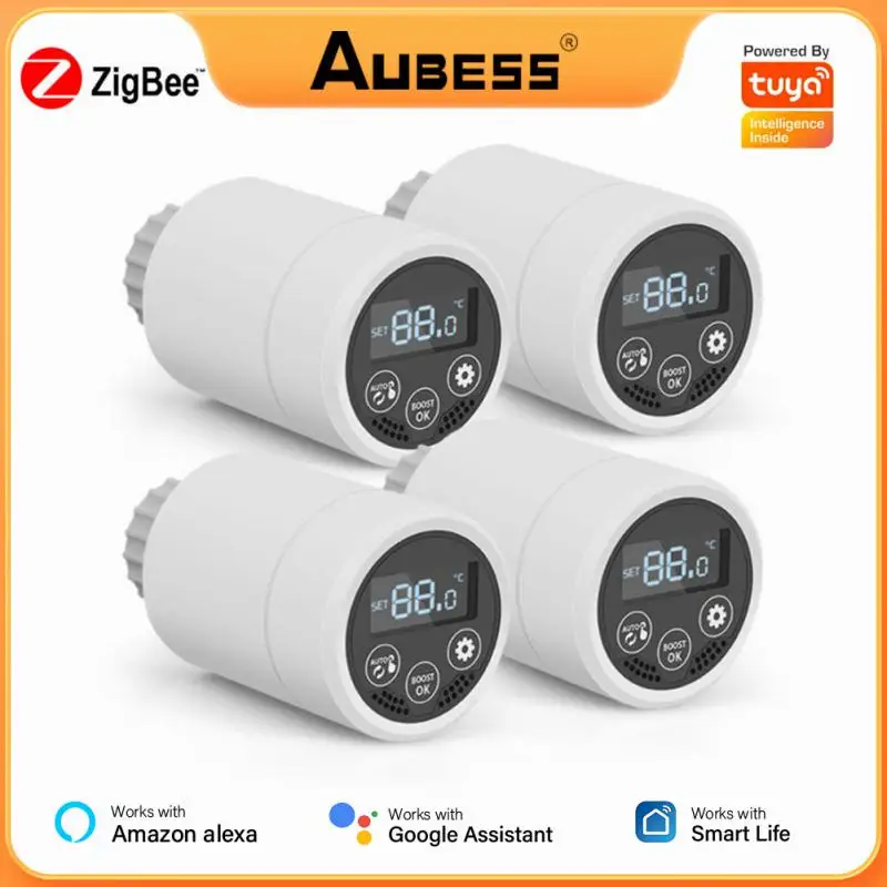 

Программируемый термостат Aubess ZigBee Tuya, умный радиатор, привод радиатора, поддержка голосового управления, работает с Alexa Google Home