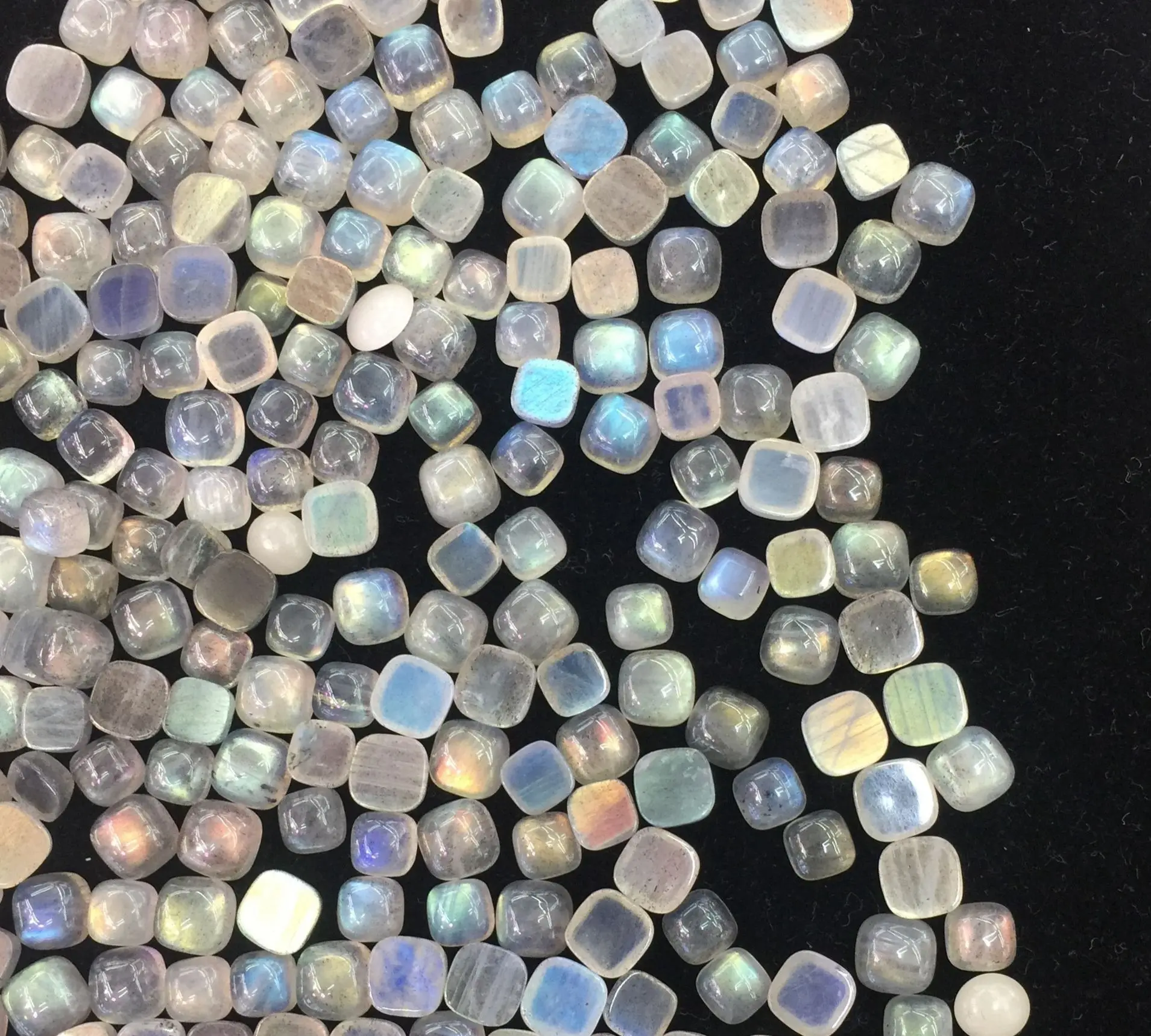 Оптовая продажа 10 шт./упаковка кольцо с радужными искусственными камнями