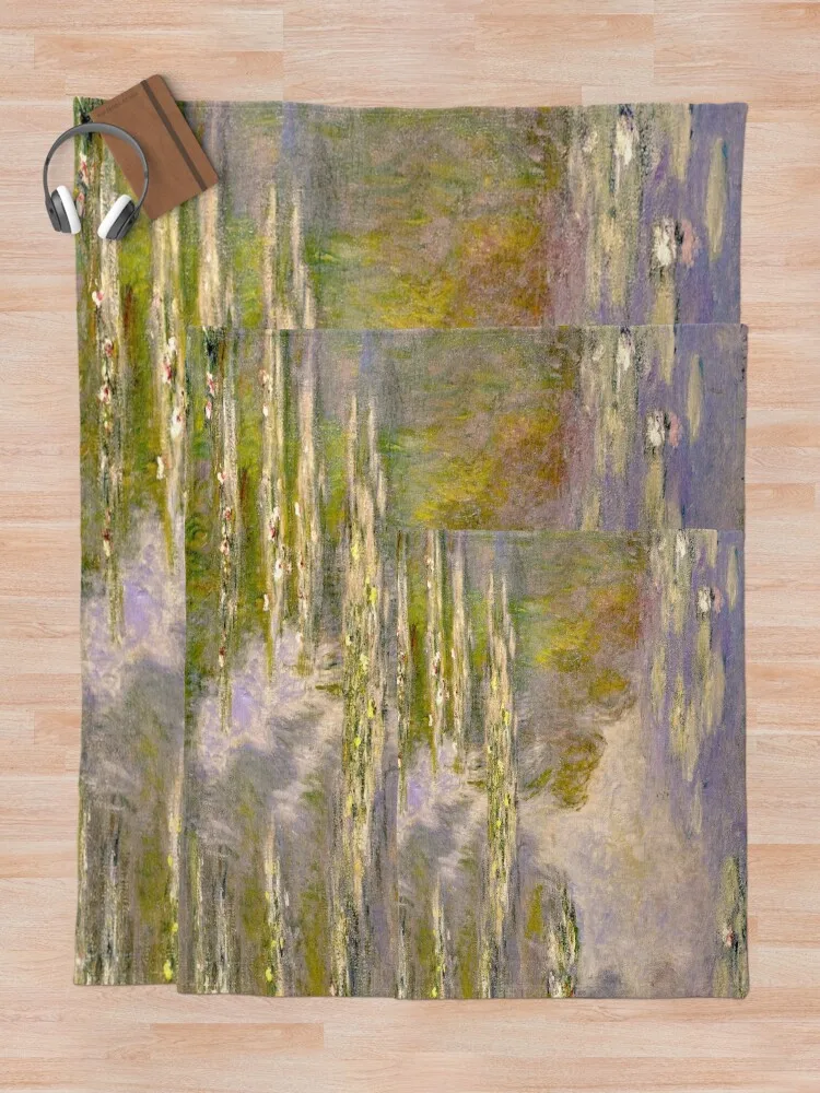 Claude Monet's Lilac Water Lily Painting Les Nymph Xouth Lilas Декоративное одеяло Retros Гигантские одеяла