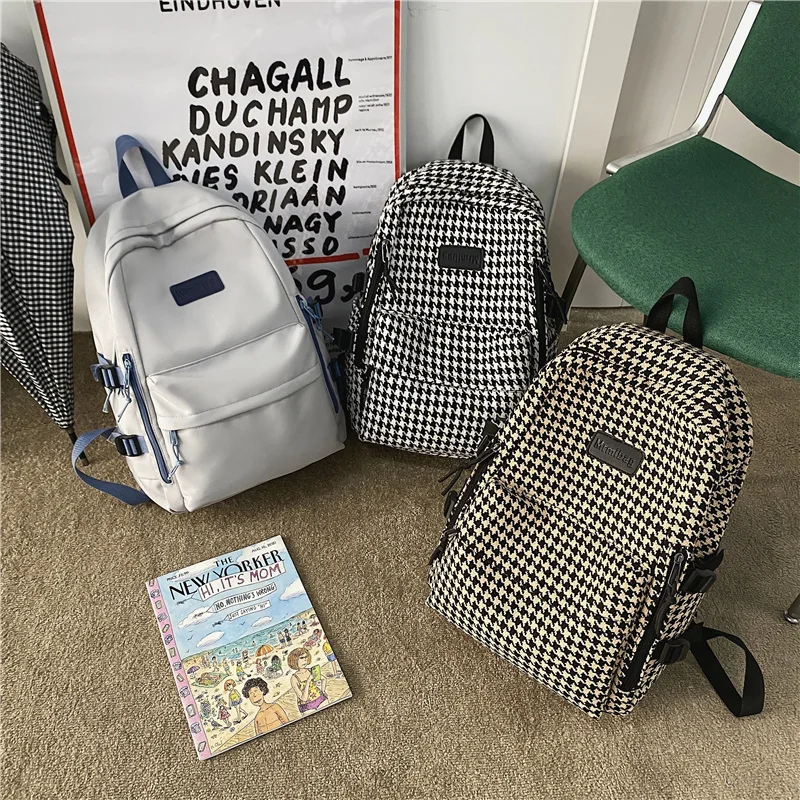 Xiaomi Women's Fashion Knit Backpack Designer Ladies School Bag Female Large-capacity College Pattern High Quality Backpack