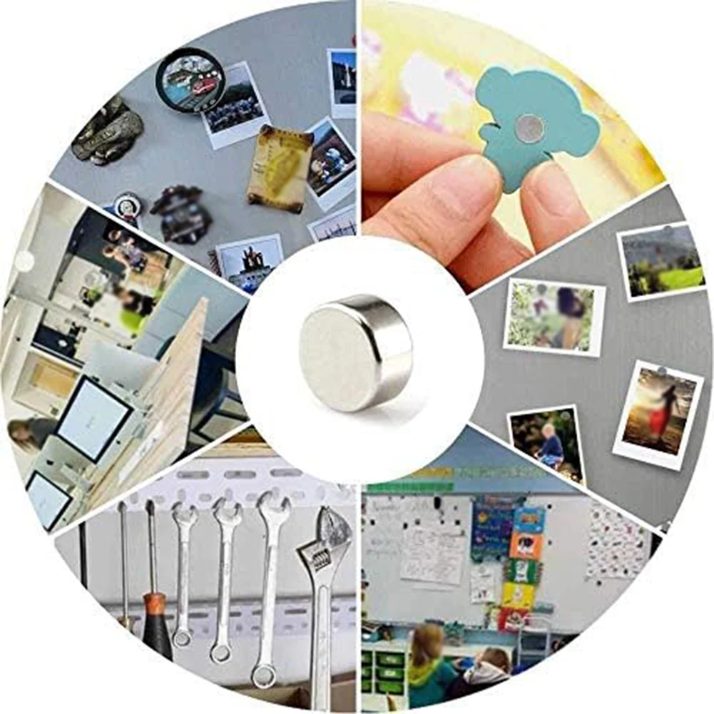100 Pcs Neodymium Strong Magnets Cylinder Magnet 8mm Dia Thick Herramientas Taladros Multimeter Metal Detector