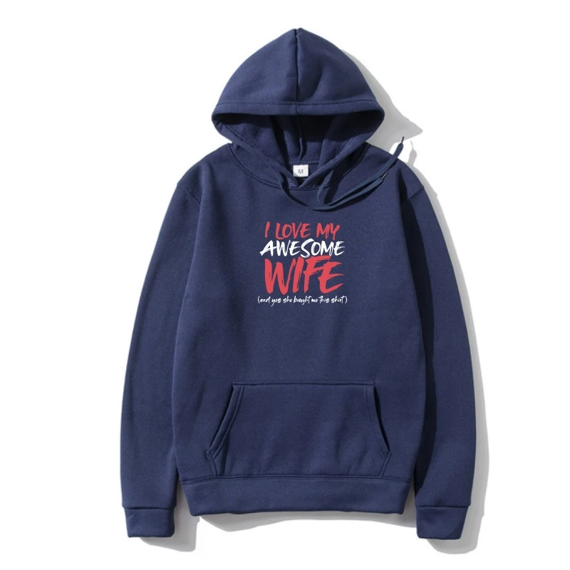 

Good Gif For Your Husband I Love My Awesome Wife - Outerwear For Youth Middle-Age The Old Hoody