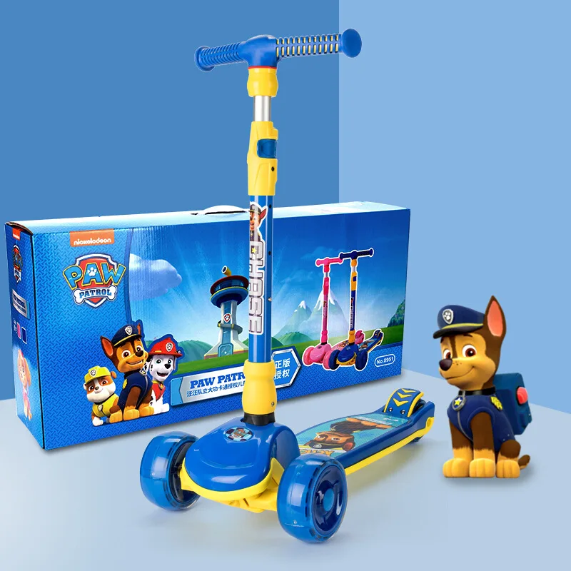 

Paw Patrol Kick Scooter for Kids Boys and Girls Toys Spin Master Rideable Luminous 3 Wheel Bicycle Kids Scooter 2-12 Years Old