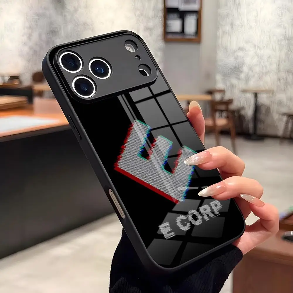 Фото E Corp - Чехол для телефона с логотипом Fsociety Mr.Robot для iPhone 17 Air 16 15 14 12 11 13 Pro Max Mini X Xr Xs Se Puls, стеклянная крышка №1