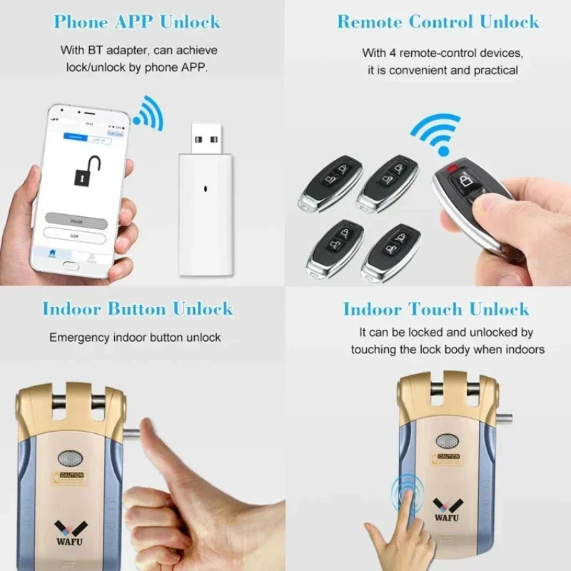 Беспроводной Электронный смарт-замок Tuya с поддержкой Wi-Fi и bluetooth