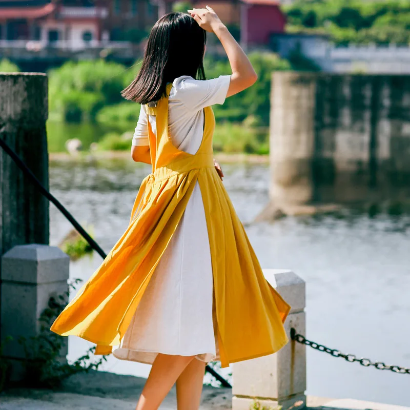 

New Lovely Retro Lady's Apron for Women Girls Cake Kitchen Fashion Cooking Apron Slit flower Shop Overalls 100% Cotton Art Apron