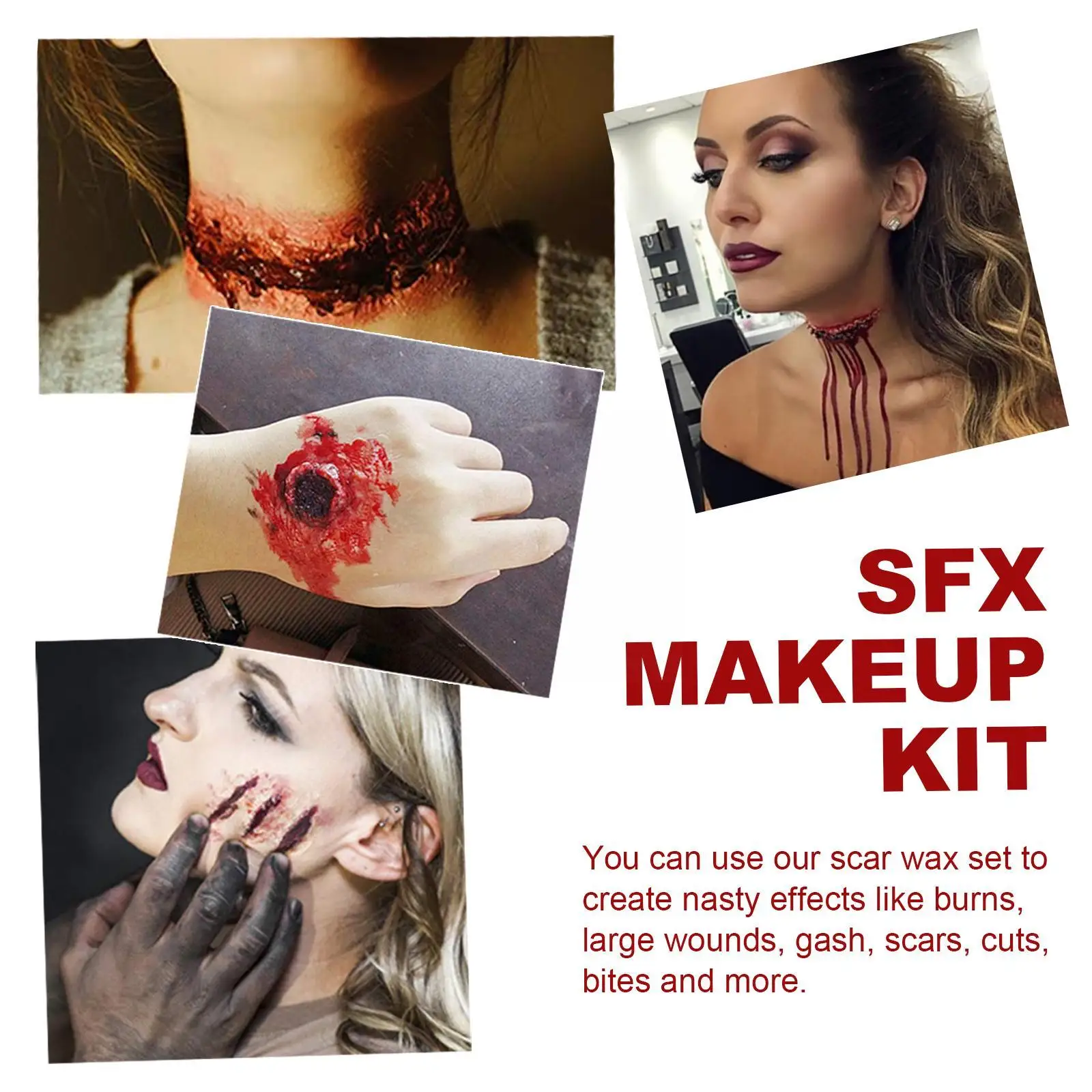 Sfx набор для макияжа Хэллоуина шпатель спецэффектов на Хэллоуин ран 2022 губка