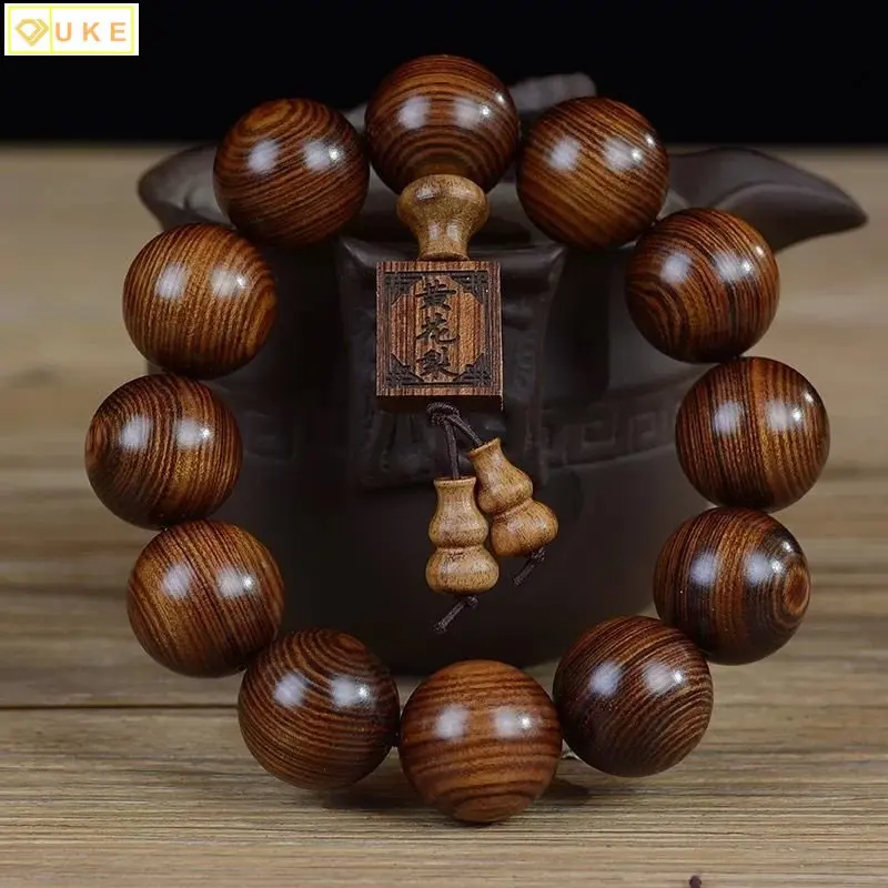 

Жёлтая груша ручная нить деревянные бусины Будды браслет брошюра Красное сандаловое дерево для влюбленных ювелирные изделия бусины для му...