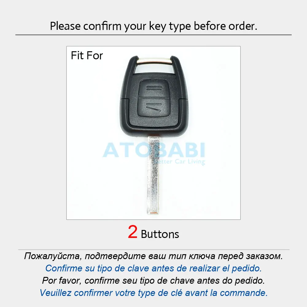 Фото Кожаный чехол для автомобильного ключа ATOBABI, чехол для Брелока Для Opel Astra G Zafira A нonhera Omega B 2002 2003, защитный чехол для пульта дистанционного упра... №2