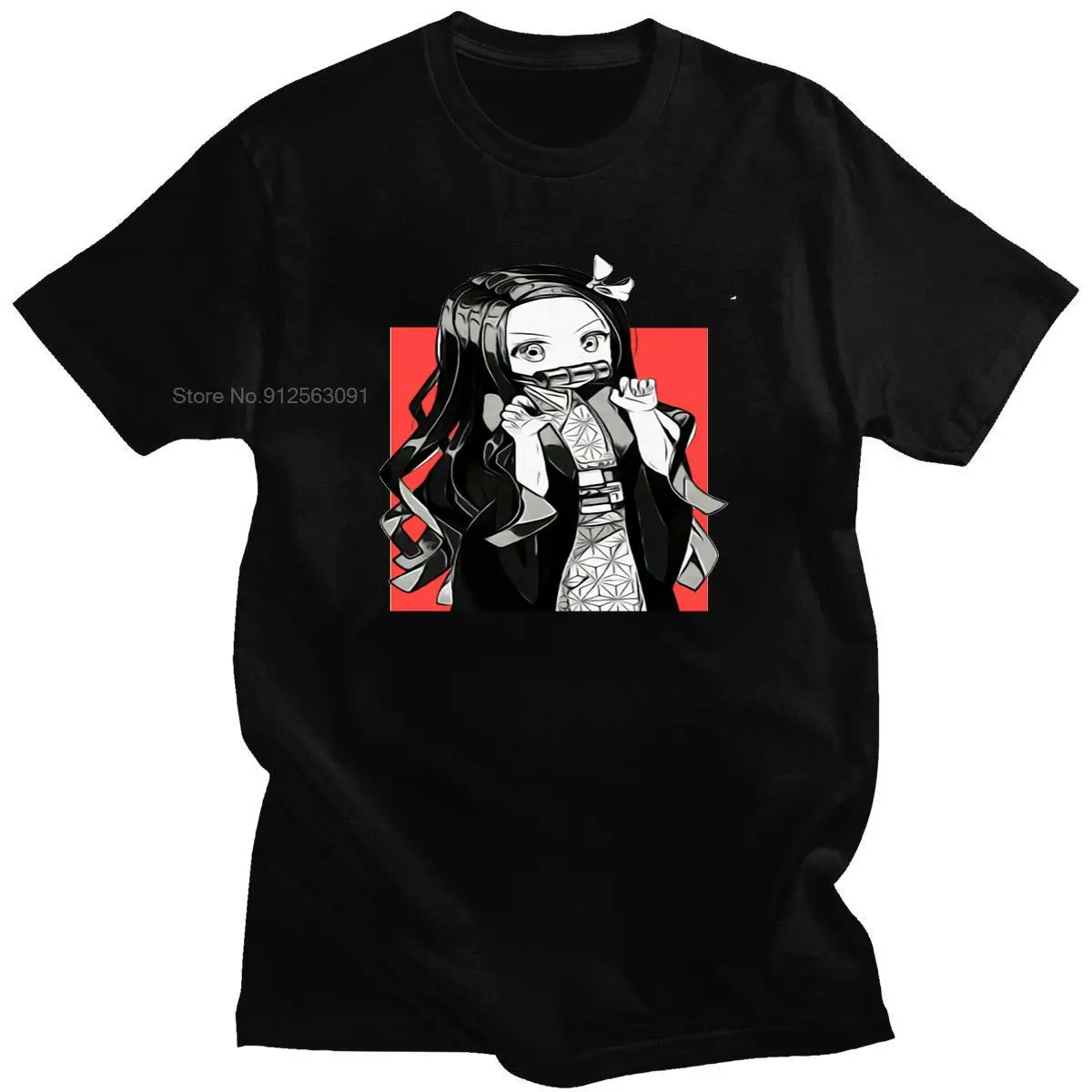 

Popular Kimetsu No Yaiba Kamado Nezuko Demon Slayer T-shirt Fashion Streetwear Oversize Tees Daily Cotton Casual Tshirt