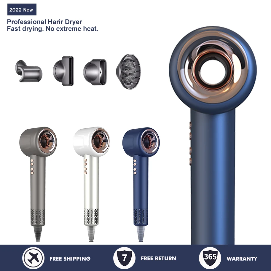 

New Professional Hair Dryer Strong Wind Salon Blow Dryer Negative Ionic Hot &Cold Air Wind Styler Premium Hairdryer Salon Dryer