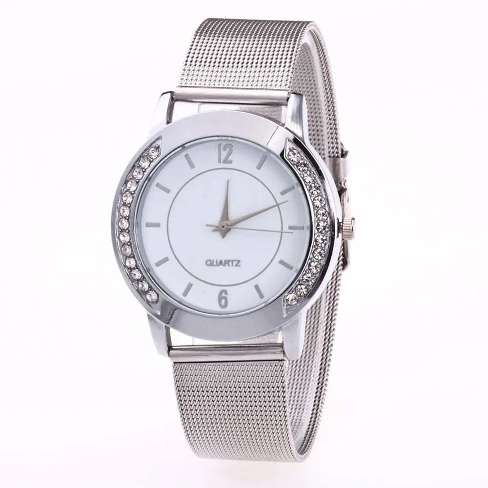 

Fashion Women Crystal Golden Stainless Steel Analog Quartz Wrist Watch Top Brand Luxury Gift Bracelet Watch Clocks Montre Femme