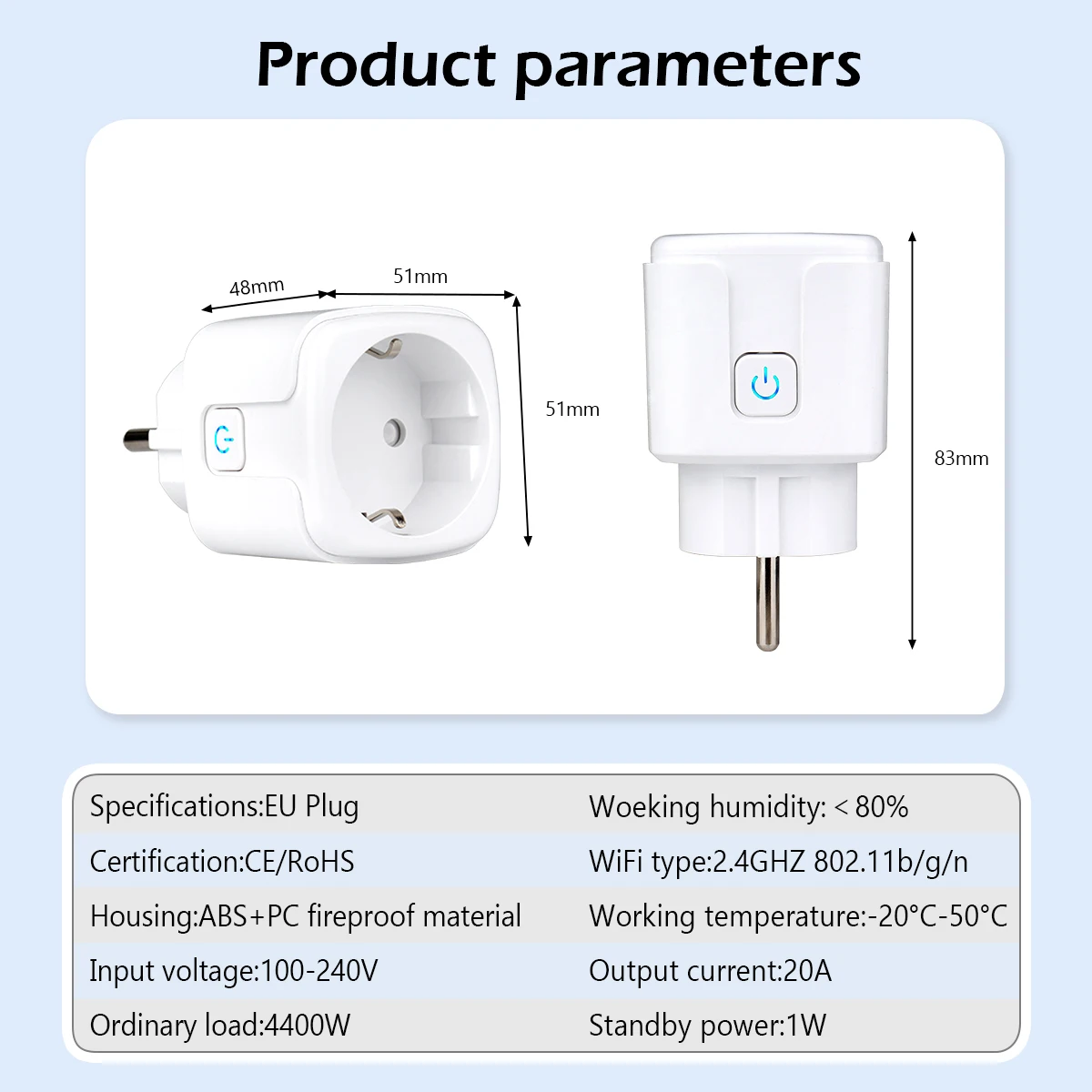 Розетка сетевая с поддержкой Wi-Fi 16 А/20 А