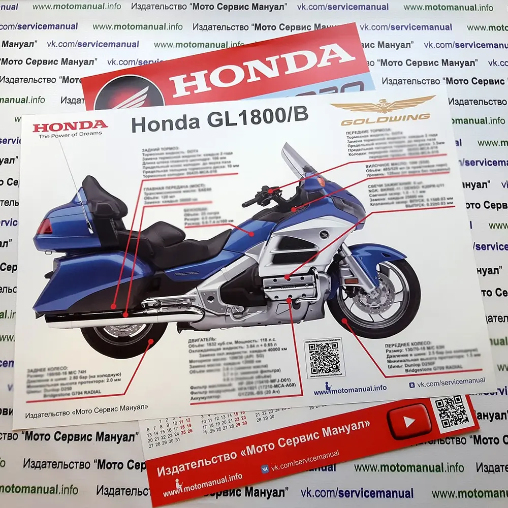 Плакат на мотоцикл Honda GL1800/В Goldwing | Дом и сад