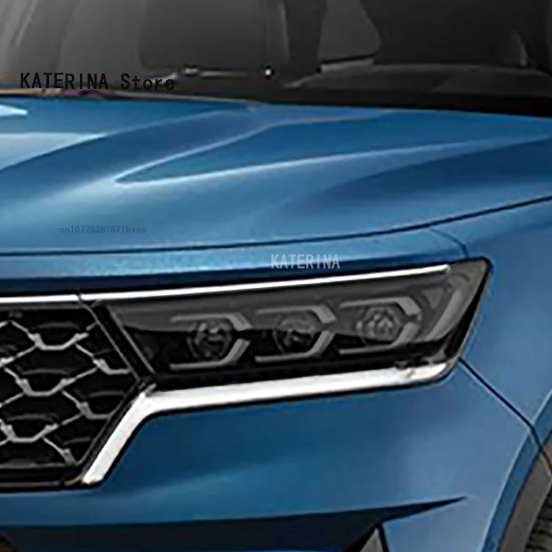 

Автомобильные аксессуары для Kia Sorento 2020-2023, Защитная пленка для фар, Декоративная Прозрачная черная наклейка из ТПУ