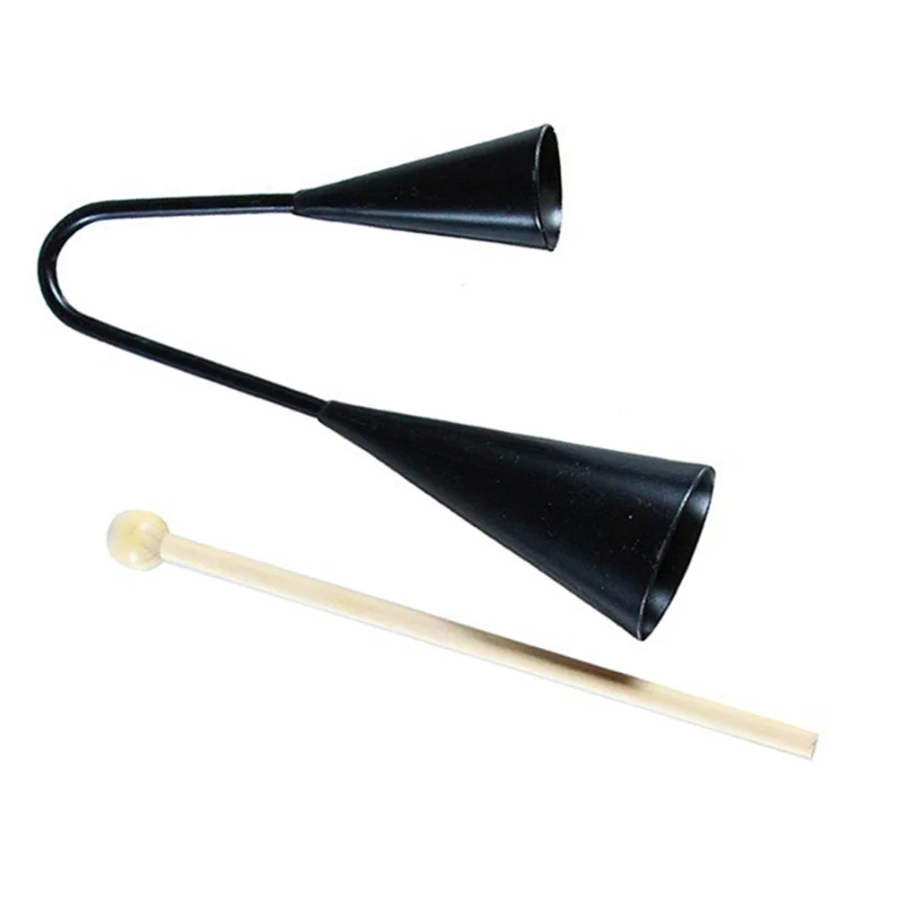 Music Instrument Cowbell Beater Stick Kids Playset Agogo Wooden Early Education Musical Toy Percussion Handheld