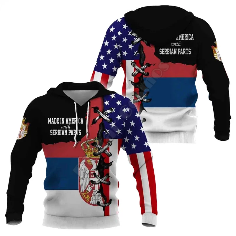 

Serbian hoodie 3D Printed Hoodies Fashion Pullover Men For Women Sweatshirts Sweater Cosplay Costumes