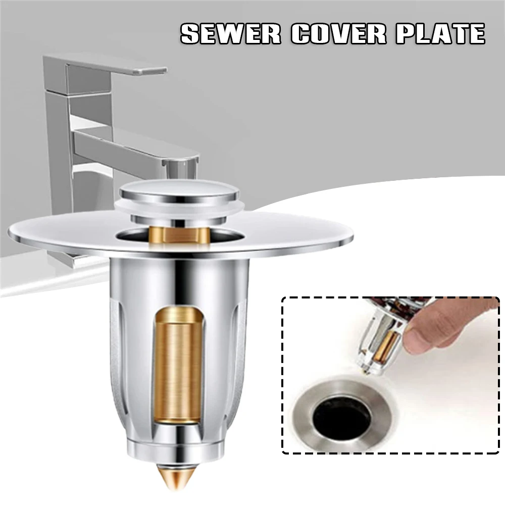 

Universal Bathroom Sink Stopper Anti-Clogging Pops Up Drain Stopper For Bathtub Sink Bathroom Sink Drain Strainer JS22