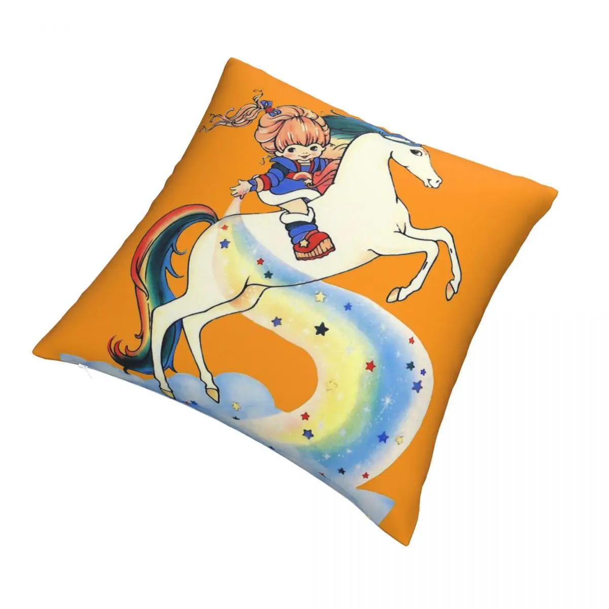 Винтажная декоративная многоразовая наволочка Blondine Rainbow Brite1 |