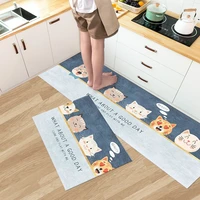 printed kitchen mat modern home decor cartoon cat floor mats anti slip entrance doormat bedroom bedside washable long strip rug