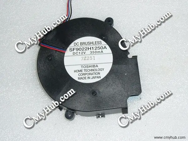Для Toshiba SF9022H1250A DC12V 350mA 3Pin 3Wire охлаждающий вентилятор