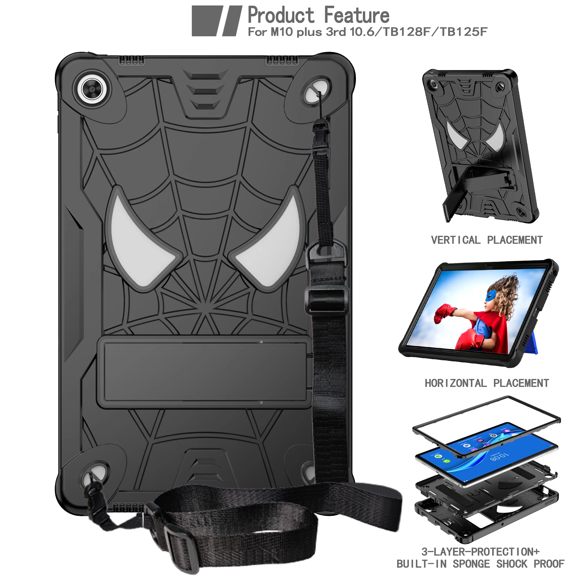Case for Lenovo M10 Plus 3rd Gen Tablets Xiaoxi Pad 10.6 TB-128F Fundas 10.1 128FU TB328FU Kids Safe Protector Cover Coq