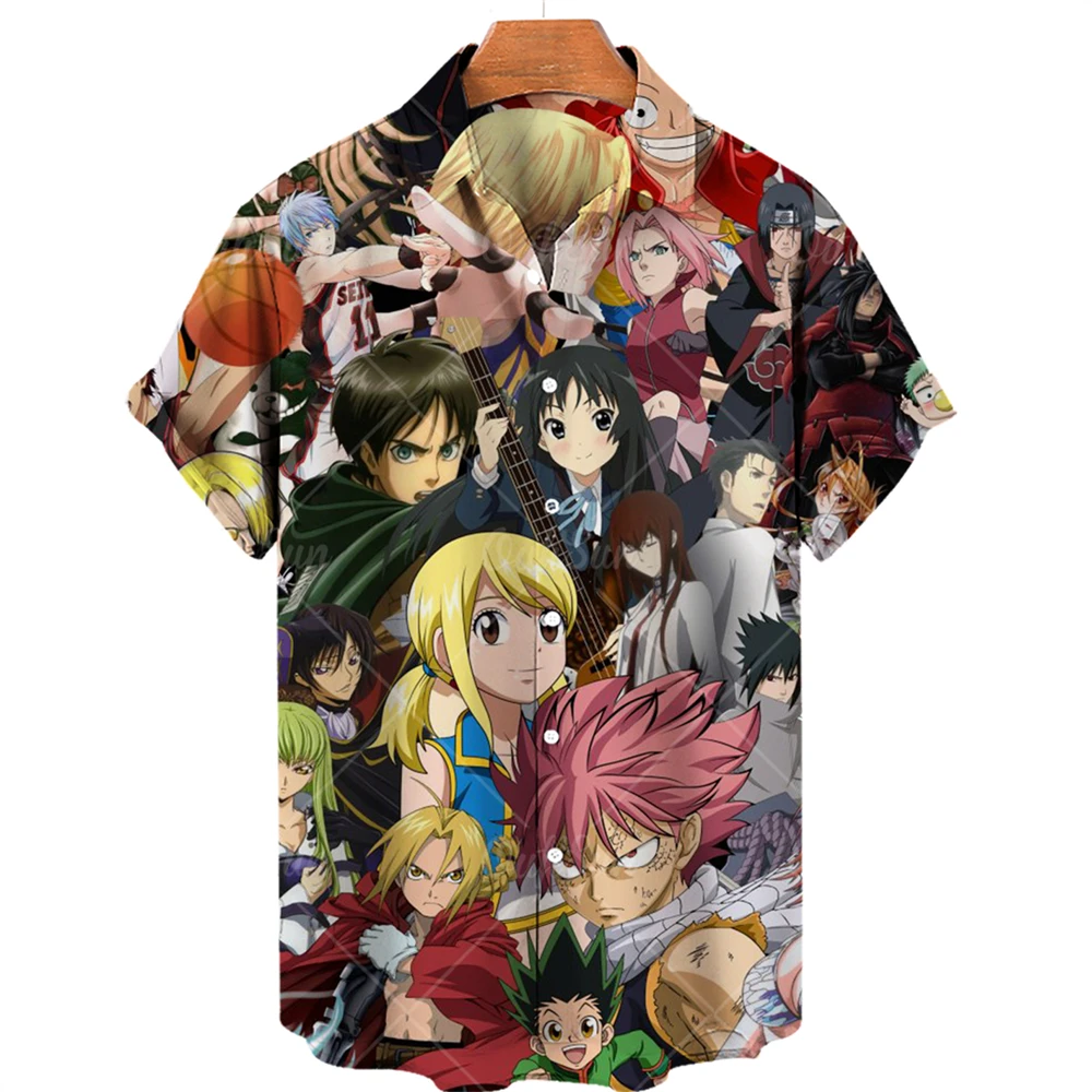 

3D Printed Japanese Casual Fashion Style Men's New Street Hawaiian Shirt Loose Designer Top