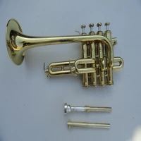 4 key piccolo trumpet bb a lacquer gold trumpet musical instrument brass trumpet