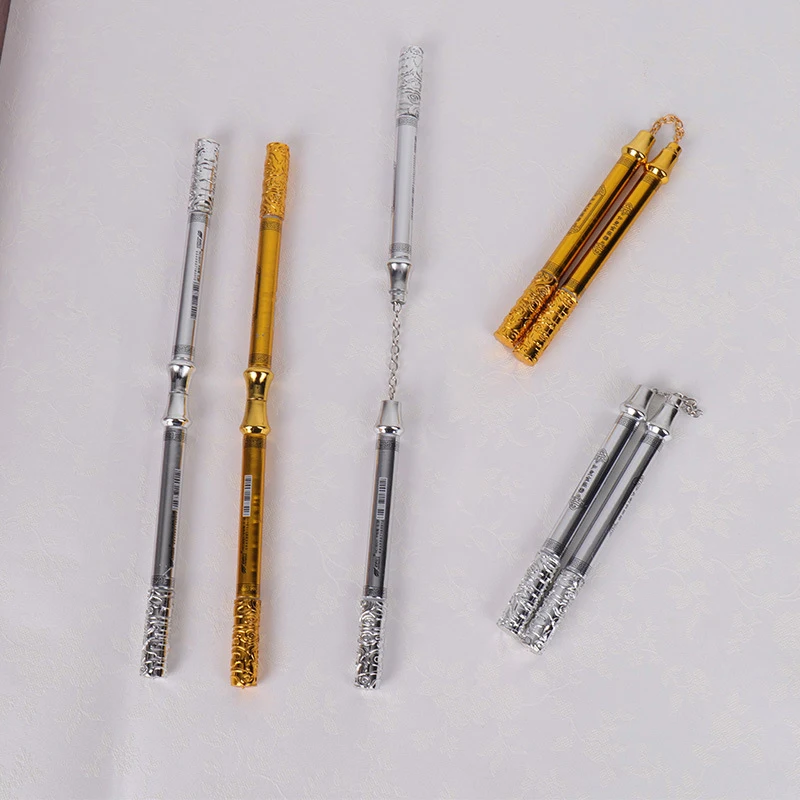 

Золотая Ручка нунчакус, ручка для письма, Вращающаяся ручка, милая креативная игрушка для снятия стресса, Студенческая индивидуальная ручка