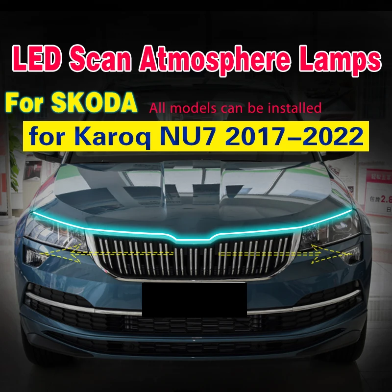 

12v LED With Start Scan Fog Daytime Running Light For Skoda Karoq NU7 2017-2022 Auto Headlights Waterproof Flexible Light Strip