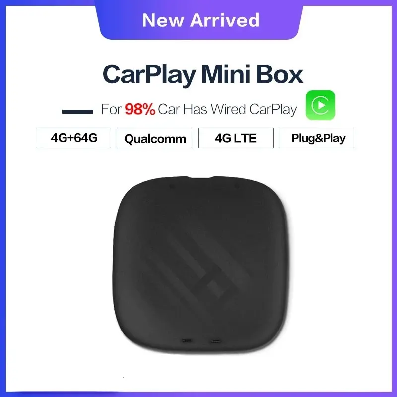 

Мини-приставка Carplay Ai Box, Android 11,0, Apple Car play, Беспроводная Автомобильная Мультимедийная приставка для Volvo, Ford Benz, VW, Netflix