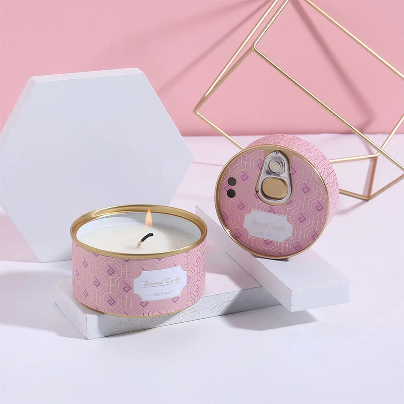 

New DIY Handmade Birthday Scented Candles Holiday Gift Candle Smokeless Soy Wax Canned Scented Candle