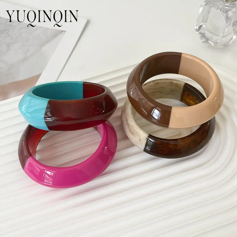 Винтажный длинный браслет из смолы