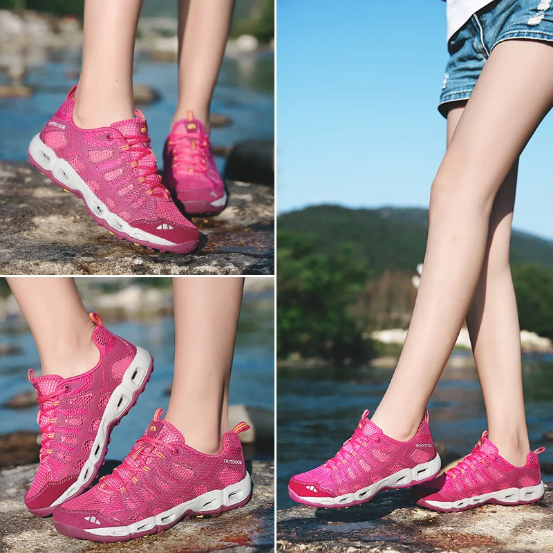 Women Water Sports Upstream Shoes Breathable Light Swimming Water Shoes Men Non-slip Wading Shoes Trail Barefoot Couple Sneakers